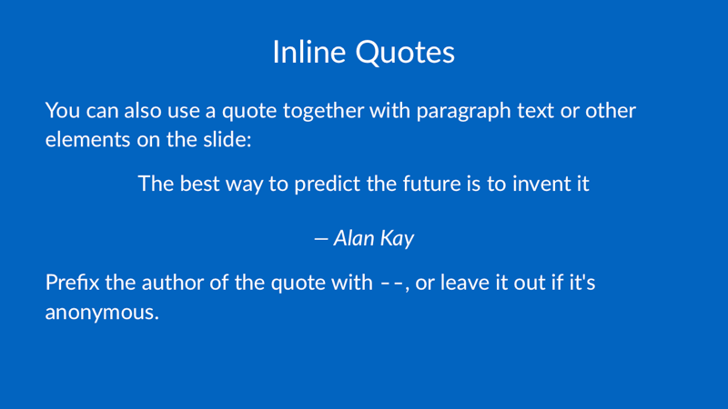 Inline Quotes