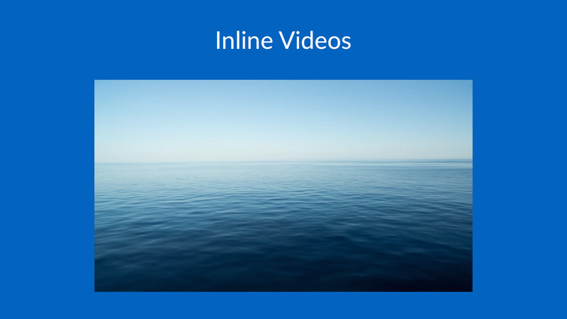 Inline Videos