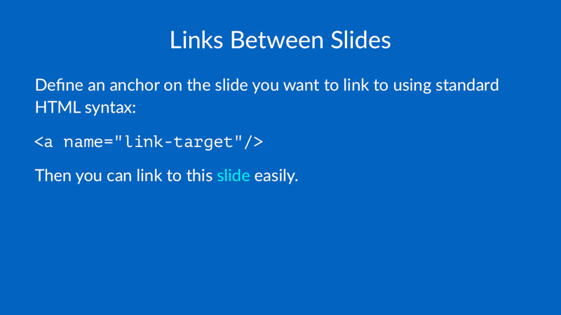 Link Between Slides