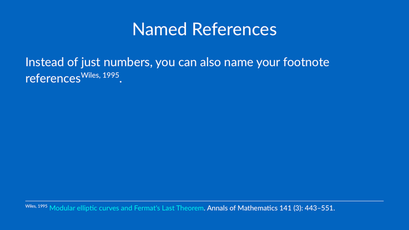 Named References